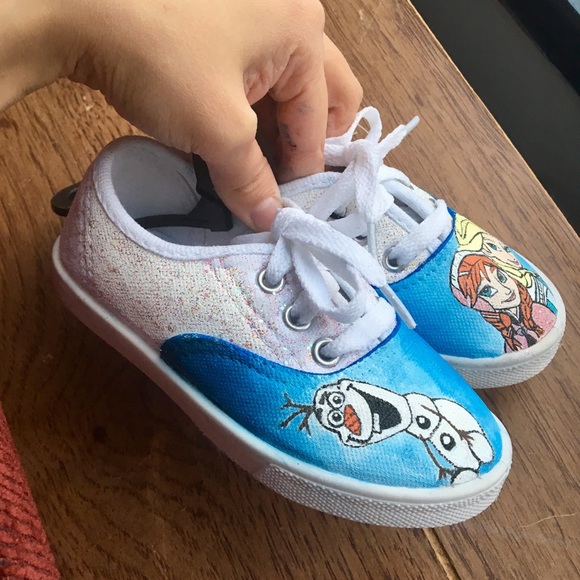 HANDPAINTED canvas FROZEN kicks - Picture 3 of 4